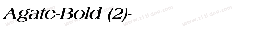 Agate-Bold (2)字体转换